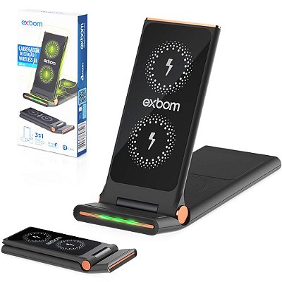 Carregador Estacao Dock De Inducao Para Iphone Apple Watch
