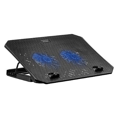 Base suporte Notebook Gamer Ac392 15,6 2x Cooler Led Azul
