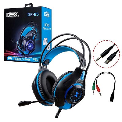 Fone Headset Gamer P3 Led Usb Adaptador Para Ps4 Ps5 Note Pc
