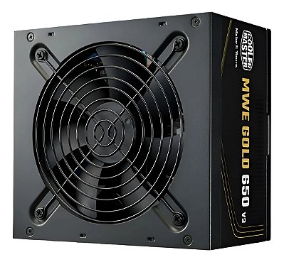 Fonte Cooler Master Mwe Gold 650w V3 80 Plus Gold Atx 3.1 Bl