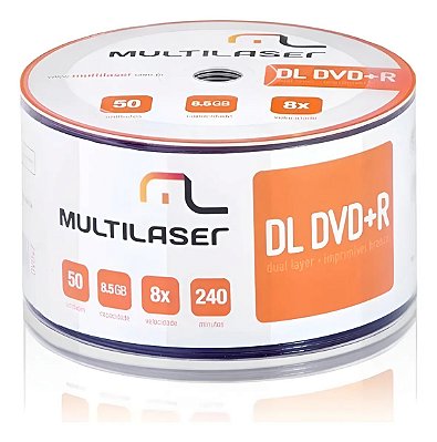 Dvd+r 8.5gb Com 50 Dual Layer Imprimível Multi printable DL
