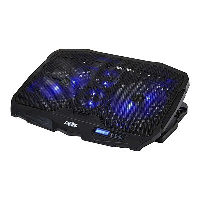Base Suporte Para Notebook até 17'' 4 Niveis 4 Fans Led Azul