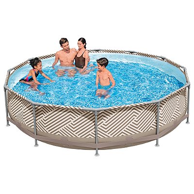 Piscina Grande Estrutural 7200 Litros Circular Mor Reforçada