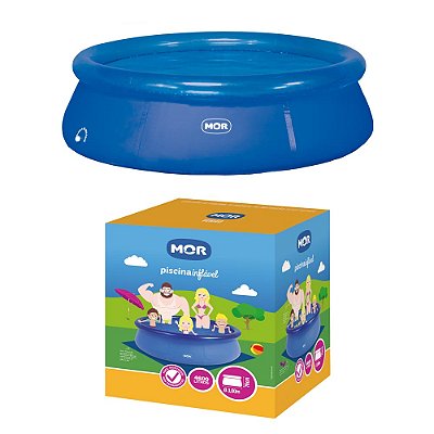 Piscina Mor Splash Fun 4600 L Borda Inflável Azul - 1054