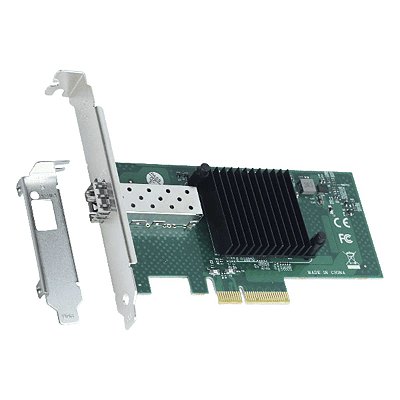 Placa De Rede 10Gbps Single Port Sfp Fibra Pci-E X4 Pcyes