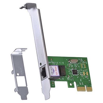 Placa De Rede 10/100/1000 Pci-E Prv1000e Suporte Low Profile