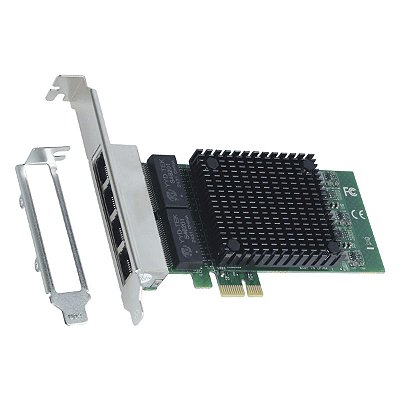 Placa De Rede Gigabit 4 Portas Pcyes Chipset Intel Pci-E