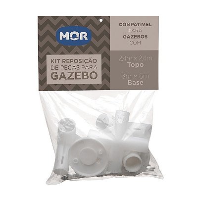 Kit Reparo Com Peças E Conectores Reposição Gazebo 2,40 X 3m