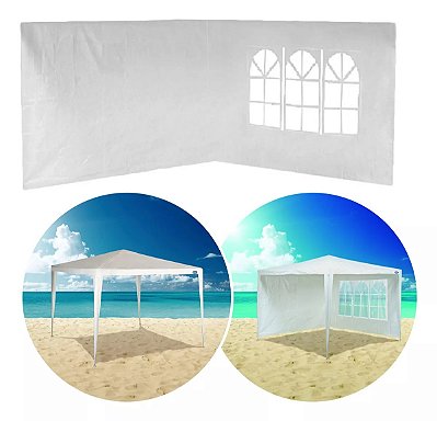 Paredes Para Tenda Gazebo Mor 3x3 Rafia Kit Com 2 Paredes