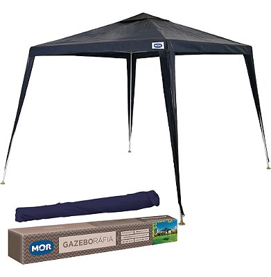 Gazebo Mor P/ Praia De Aço Carbono 2,4x3m Azul