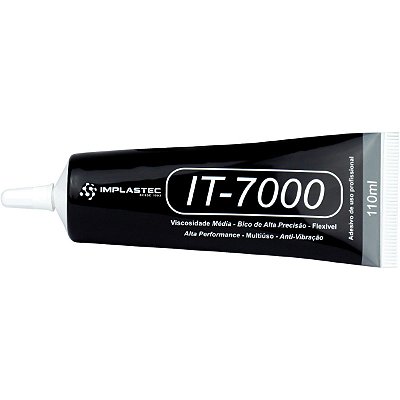 Cola Para Tela Celular b7000 It7000 Preta 110Ml Implastec
