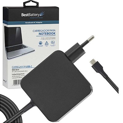 Fonte Usb C Notebook Para Dell Lenovo Chromebook Switch 65w