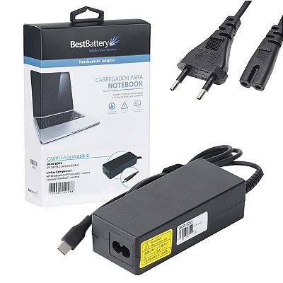 Fonte Para Notebook Para Lenovo Dell USB C Tipo-C 20v 65w
