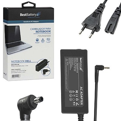 Fonte Notebook 19.5V 65w Compatível Com Dell Sony 4,0*1,7mm