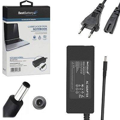 Fonte Notebook Para Dell 19.5v 4.62a 90w Pino Fino 4,5*3,0mm
