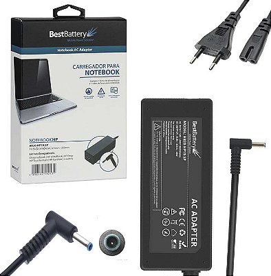 Fonte Compatível Com Hp Pavilion 19.5V 2.31A Azul 4,5*3,0mm