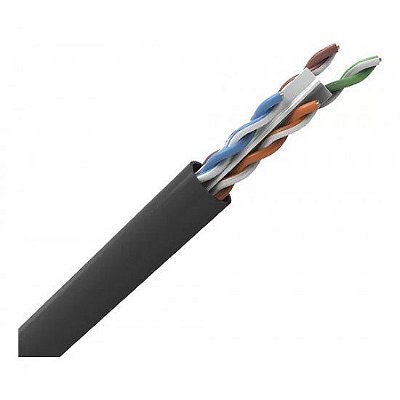 Cabo De Rede Furukawa Soho Plus Cat.6 24Awg Preto Metro