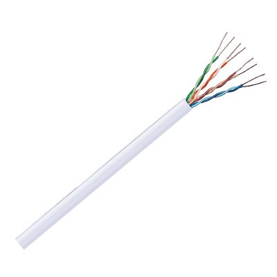 Cabo De Rede Cat5 Aluminio Cobre Cftv Branco Infinity Metro