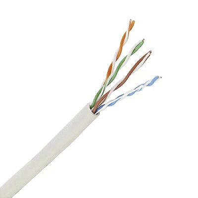 Cabo De Rede Furukawa CAT5E 100% Cobre Branco Por Metro