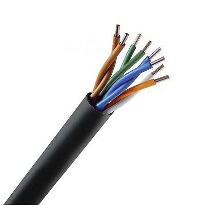 Cabo De Rede Furukawa CAT5E 100% Cobre Preto Por Metro