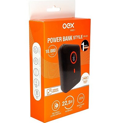 Carregador Portatil Power Bank 10000mah Turbo Usb E Usb C Nf