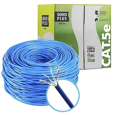 Cabo De Rede Furukawa Soho Plus Lan Cat.5E Caixa 305m Azul