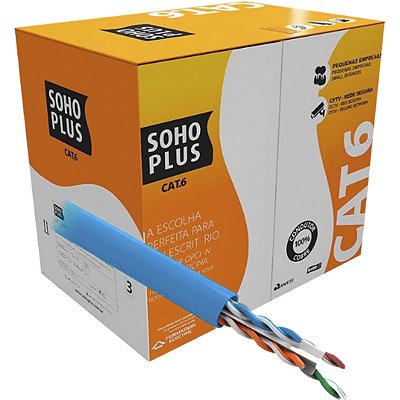 Cabo De Rede Furukawa Soho Plus Cat6 24Awg Caixa 305m Azul