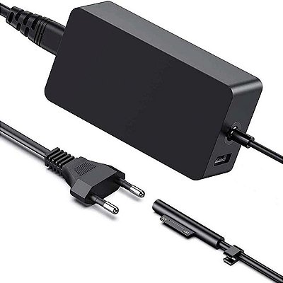 Fonte Para Microsoft Surface Pro 5 6 44w 15 V 2,58a Com Usb