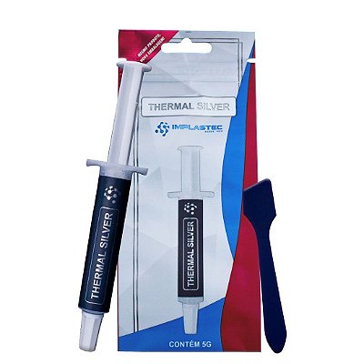 Pasta Térmica Prata THERMAL SILVER Seringa 5G IMPLASTEC