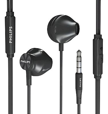 Fone de Ouvido C/ Microfone Taue101bk Preto Philips 3,5mm