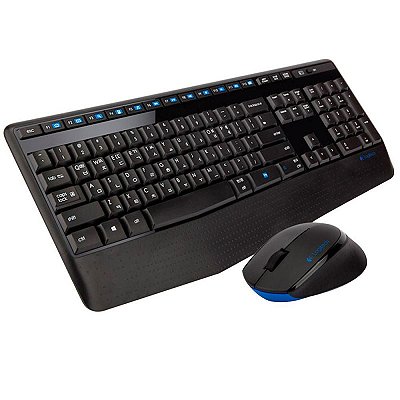 Combo Teclado E Mouse Sem Fio Logitech Mk345 - Preto
