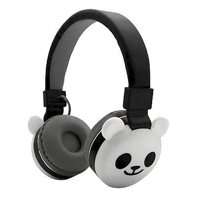 Fone De Ouvido Animais Infantil Crianca Bluetooth Panda
