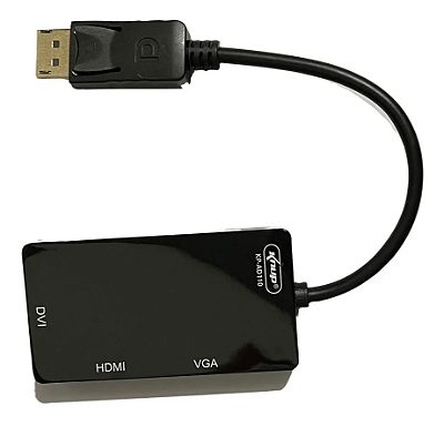 Adaptador Conversor Displayport P/ Hdmi/Vga/Dvi Kp-Ad110