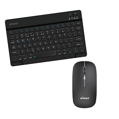 Teclado Mouse Bluetooth Slim Compatível Samsung Tablet Preto