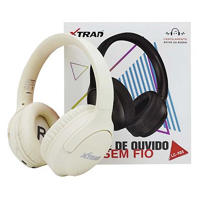 Fones De Ouvido Bluetooth Cancelamento De Ruído Anc Creme