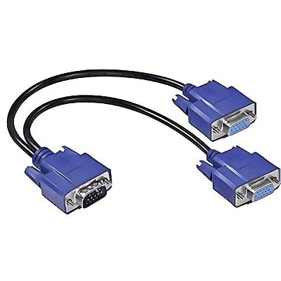 Cabo Divisor Adaptador Vga Para 2 Monitores Duplicador Vga Y