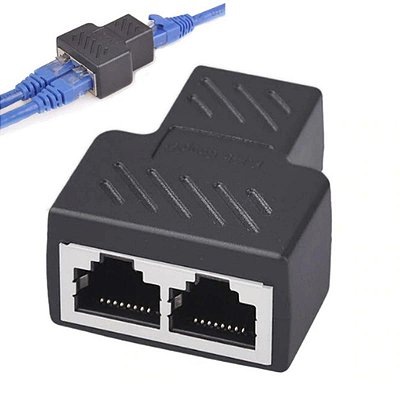 Conector Extensor Duplicador Rj45 Splitter Plug T Rede Y