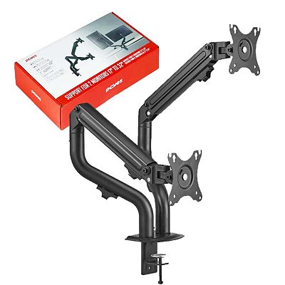 Suporte Articulado Mola Mecanica Para 2 Monitores 17 a 32"