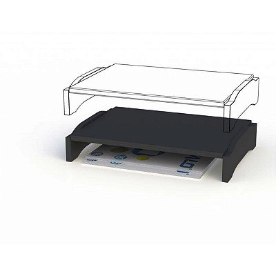 Suporte Para Monitor Em Mdf Preto Stalo Até 40kg 8553