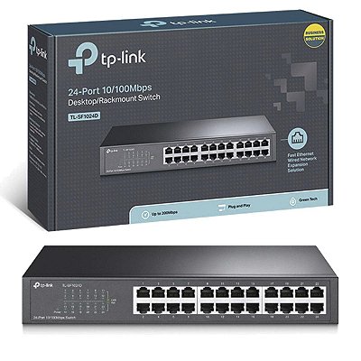 Switch Mesa/rack 24 Portas 10/100 Mbps Tp-Link Tl-Sf1024D