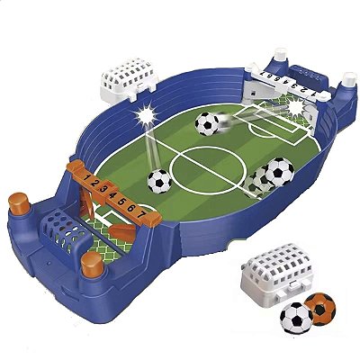 Jogo Mini Pebolim Arena Infantil Game Pinball Gol Azul