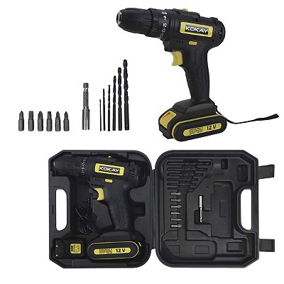 Parafusadeira E Furadeira a Bateria 1350Rpm Maleta E Brocas