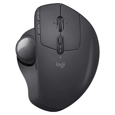 Mouse Logitech Mx Ergo Sem Fio Recarregavel Trackball Cinza