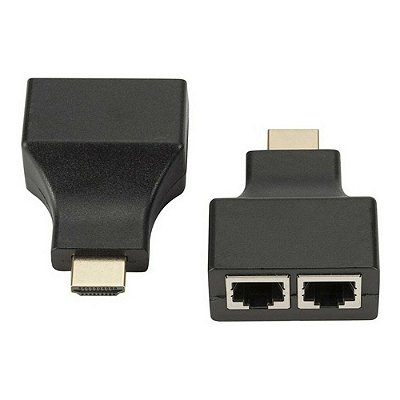 Extensor Prolongador Hdmi Via Cabo de Rede Cat5e Cat6 30m