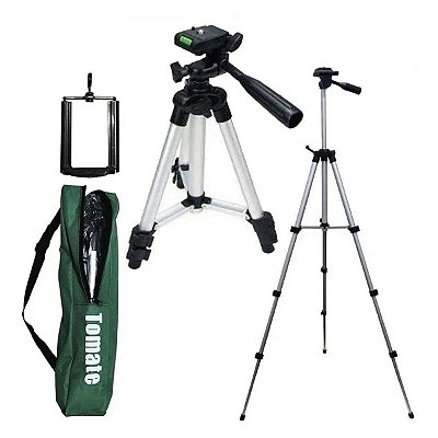 Tripé Telescópico Alumínio 1,20M Profissional Câmera Celular