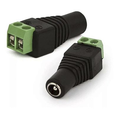 Conector Bnc P4 Femea Borne Camera Cftv 5,5*2,5mm Unidade