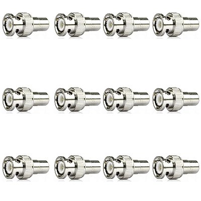 Kit 10 Adaptador Entra Rca Sai Bnc Bnc Macho Rca Fêmea