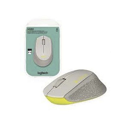 Mouse Sem Fio Wireless Logitech M280 Cinza Design Ergonômico