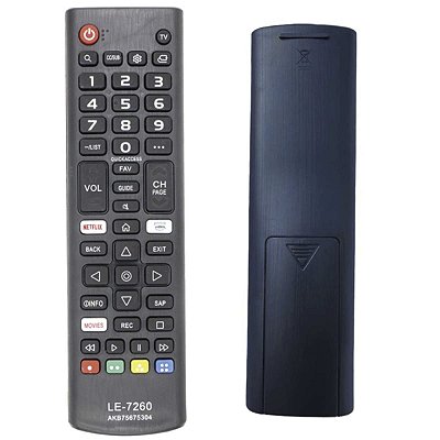 Controle Compatível Com LG LCD Smart Amazon Netflix LE-7260