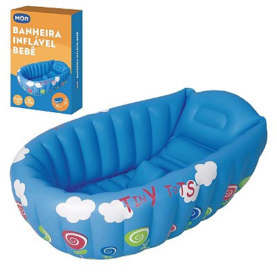 Banheira Berço Inflável Bebê C/ Termometro 55 Litros 92cm